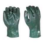 GLOVES CHEM-VEX GREEN PVC GAUNTLET 27CM LONG SIZE 10