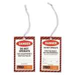 SAFETY TAG DANGER DO NOT OPERATE W/PROOF 75MM X 125MM STD12575 PACK 100