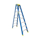 LADDER DOUBLE SIDED PRO FIBREGLASS DS 8 PUNCHLOCK 2.4M 150KG AS1892 BAILEY