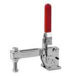 TOGGLE CLAMP VERTICAL FLANGED BASE STRAIGHT HANDLE 450KG CAP 125MM REACH ITM