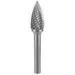 CARBIDE BURR TREE SHAPE POINTED END 3/4 X 1 HEAD 1/4 SHANK DC ITM