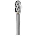 CARBIDE BURR OVAL SHAPE 1/2 X 7/8 HEAD 1/4 SHANK AC ITM