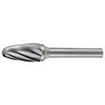 CARBIDE BURR TREE SHAPE RADIUS END 1/2 X 1 HEAD 1/4 SHANK AC ITM