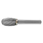 CARBIDE BURR OVAL SHAPE 1/2 X 7/8 HEAD 1/4 SHANK DC ITM