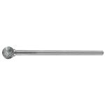 CARBIDE BURR BALL SHAPE 1/2 DIAMETER 1/4 X 6 SHANK DC ITM
