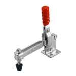 TOGGLE CLAMP VERTICAL FLANGED BASE STRAIGHT HANDLE 180KG CAP 204MM REACH ITM