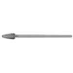 CARBIDE BURR TREE SHAPE RADIUS END 1/4 X 5/8 HEAD 1/4 X 6 SHANK DC ITM