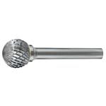 CARBIDE BURR BALL SHAPE 1/2 DIAMETER 1/4 SHANK DC ITM