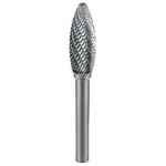 CARBIDE BURR FLAME SHAPE 3/8 X 1 HEAD 1/4 SHANK DC ITM