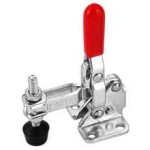 TOGGLE CLAMP VERTICAL FLANGED BASE STRAIGHT HANDLE 227KG CAP 95.2MM REACH ITM