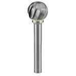 CARBIDE BURR BALL SHAPE 3/8 DIAMETER 1/4 SHANK AC ITM