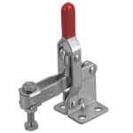 TOGGLE CLAMP VERTICAL FLANGED BASE STRAIGHT HANDLE 200KG CAP 63MM REACH ITM