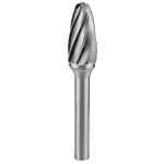 CARBIDE BURR TREE SHAPE RADIUS END 3/8 X 3/4 HEAD 1/4 SHANK AC ITM