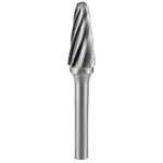 CARBIDE BURR TAPERED RADIUS END 3/8 X 1.1/16 HEAD 1/4 SHANK AC ITM