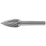 CARBIDE BURR TREE SHAPE POINTED END 1/2 X 1 HEAD 1/4 SHANK DC ITM