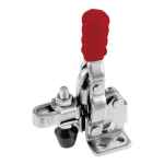 TOGGLE CLAMP STAINLESS STEEL VERTICAL FLANGED BASE STRAIGHT HANDLE 91KG CAP 33MM REACH ITM