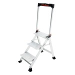 SAFETY STEP 3 STEP JUMBO ALUMINIUM WITH SAFETY RAIL 0.69M 150KG