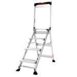SAFETY STEP 4 STEP JUMBO ALUMINIUM WITH SAFETY RAIL 0.92M 150KG