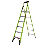 LADDER PLATFORM TUFF N LITE 6 STEP FIBREGLASS 1.75M 150KG