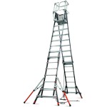 LADDER ENCLOSED PLATFORM ADJUSTABLE CAGE FIBREGLASS 2.45-4.05M 150KG