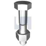 BOLT & NUT GAL CL4.6 M16 X 100