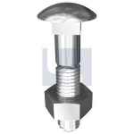 CUPHEAD BOLT & NUT GAL M16 X 130 PACK 50