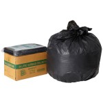 BIN LINER / GARBAGE BAG 54L BLACK FLAT 26UM BOX 250