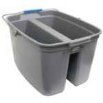 TWIN COMPARTMENT PAIL METAL HANDLE (2 X 9L)