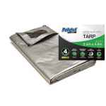 TARPAULIN ULTRA H/DUTY D RING SILVER/BLACK 1.8M X 2.4M (6X8FT)