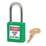 PADLOCK SAFETY LOCKOUT GREEN 0410 KEYED TO DIFFER