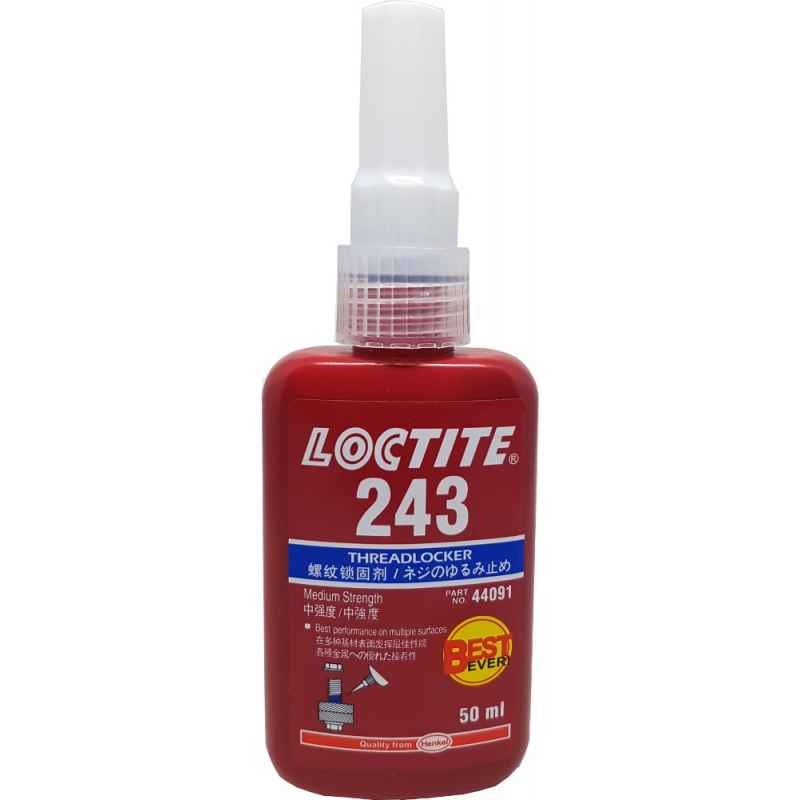 LOCTITE 243 THREADLOCKER MED STRENGTH BLUE 44092 50ML HENKEL