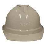 HARD HAT  V-GARD 500 WHITE VENTED 6PT PUSH-KEY SUSPENSION