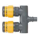 PLASTIC HI-CUPLA ACE MANIFOLD T TYPE (FOR TWO BRANCH LINES) HA-T