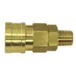 BRASS HI CUPLA 3/8IN MALE SOCKET 30SMB