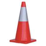 SAFETY / TRAFFIC CONE ORANGE WITH REFLECTIVE STRIP 700MM TC700R