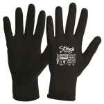 GLOVES SYN PVC FOAM ON NYLON LINER FLEECE LINING STINGA BLK SZE 9