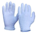 GLOVES COTTON INTERLOCK MENS POLY/COTTON LINER HEMMED CUFF