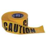 BARRICADE / BARRIER TAPE CAUTION YELLOW/BLACK 75MM X 100M
