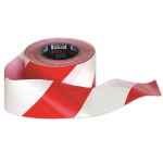 BARRICADE / BARRIER TAPE RED / WHITE 75MM X 100M STRW