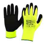 GLOVES SYN LATEX BLK FOAM ON HI VIS YEL NYLON LINER SZE 8