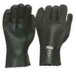 GLOVES PVC GREEN DOUBLE DIPPED LENGTH 27CMS