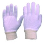 GLOVES COTTON INTERLOCK POLY/COTTON LINER KNITTED WRIST MENS