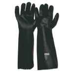 GLOVES PVC GREEN DOUBLE DIPPED LENGTH 45CMS