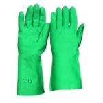 GLOVES CHEMICAL RES GREEN NITRILE 33CM MED