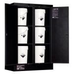 POLY CORROSIVE CABINET 250LTR 2 DOOR 6 SHELF PRATT