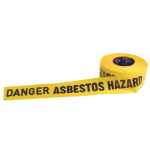 BARRICADE / BARRIER TAPE DANGER ASBESTOS DUST HAZARD 75MM X 300M