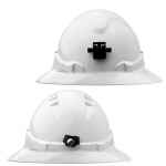 HARD HAT V6 UNVENTED FULL BRIM 6PT RATCHET HARNESS LAMP BRACKET WHITE