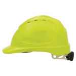 HARD HAT V9 VENTED TYPE 2 POLYCARBONATE 6PT RACHET HARNESS FLURO YELLOW
