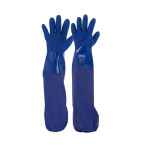 GLOVES 60CM BLUE PVC