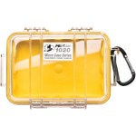 PELICAN No. 1020 MICRO CASE - CLEAR WITH YELLOW